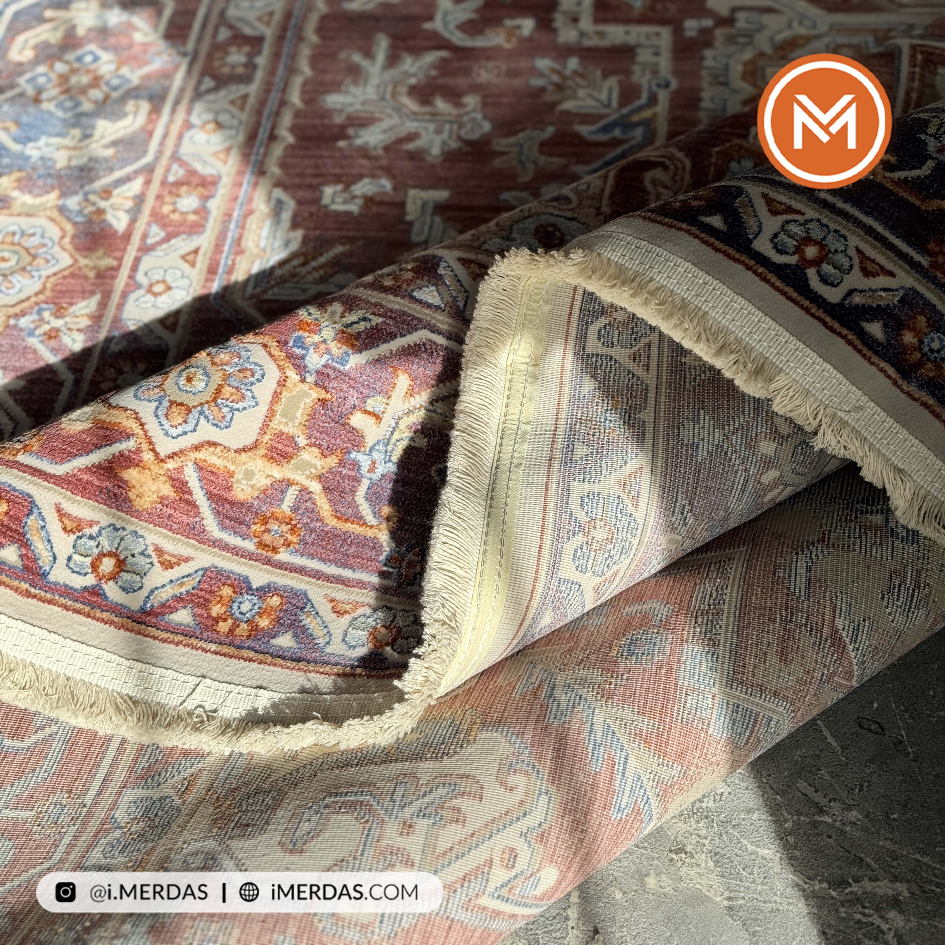 فرش وینتیج کد 8010LS زمینه تمام رنگ